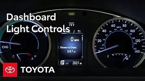 Toyota How-To: Dashboard Light Controls | Toyota