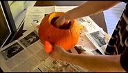 How to carve a pumpkin using pattern stencils