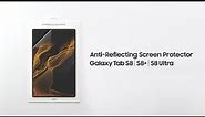 Galaxy Tab S8 Series: How to apply Anti-Reflecting Screen Protector | Samsung