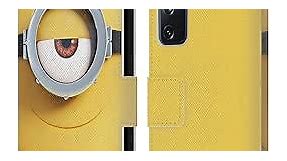 Head Case Designs Officially Licensed Despicable Me Stuart Full Face Minions Leather Book Wallet Case Cover Compatible with Samsung Galaxy S20 FE / 5G