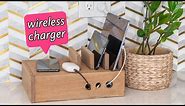 DIY charging station with wireless charing | Easy beginner project