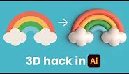 Easy 2D to 3D Illustration Hack for Beginners | Adobe Illustrator Tutorial