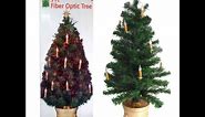 VINTAGE FIBER OPTIC REVOLVING CHRISTMAS TREE