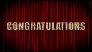 Congratulations Video Animation Motion Graphic Text Celebration Event Greetings