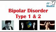 Bipolar Disorder Type 1 vs Type 2 | Risk Factors, Symptoms, Diagnosis, Treatment