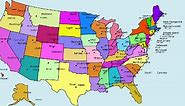 ⛳Mapa de USA con nombres: conoce sus 50 estados y capitales
