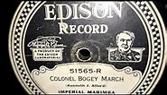 Colonel Bogey March. Imperial Marimba Band. Edison Diamond Disk Phonograph Record from 1925