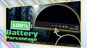 How To Enable Battery Percentage Icon/Widget on Windows 11 Taskbar | PC & Laptop Trick