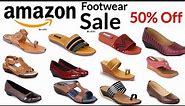 AMAZON FOOTWEAR SALE 50% OFF SHOPPING ONLINE LADIES SANDALS CHAPPAL DESIGN 2022 LOW PRICE