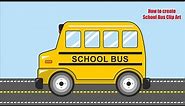 Corel draw tutorial | How to create School Bus clip art in coreldraw