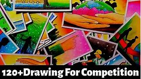 120+ drawing for any art Competition / Poster drawing ideas for Competition / Drawing space