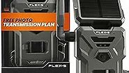 SPYPOINT Flex-S Solar Outdoor Cellular Trail Camera, Integrated Solar Panel, On-Demand Capable, LTE Connectivity, 100-foot Flash/Detection Range, 0.3S Trigger Speed, Internal Battery