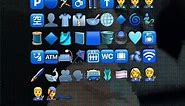 All of the blue emojis