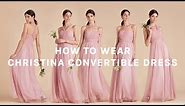 How to Wear Convertible Tulle Bridesmaid Dress | Christina Dress by BIRDY GREY