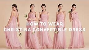 How to Wear Convertible Tulle Bridesmaid Dress | Christina Dress by BIRDY GREY