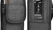 Takfox Phone Holster for Samsung Galaxy S24 Ultra S24 Plus S23 FE S22 S21+ Note 20 10 A03S A15 A54 A23 A14 A32 A51 iPhone 14 15 Pro Max Moto G Stylus 5G Nylon Belt Clip Case Phone Pouch Card Holder