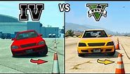 GTA V vs GTA IV - Car Gameplay Comparison