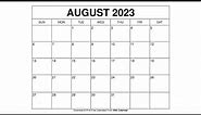 Free Printable August 2023 Calendar Templates With Holidays - Wiki Calendar