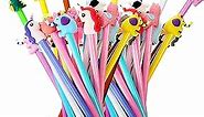 Zonon Cute Cartoon Gel Ink Pens Cartoon Animal Writing Pens 0.5 mm Assorted Styles Pens Stationery for Office School Student Kids Present, 8 Styles (32 Pieces)