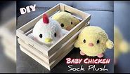 DIY Chick Plushie! Make EASY kawaii chick plush using Socks! Fun Budget Crafts