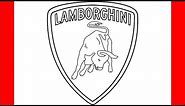 How To Draw Lamborghini Logo - Step By Step Drawing