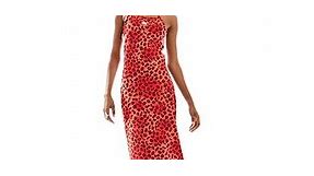 adidas Originals Leopard Luxe maxi dress in all over red leopard print | ASOS