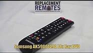 SAMSUNG AK5900149A Blu-Ray DVD Player Remote - www.ReplacementRemotes.com
