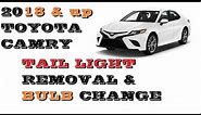 How to remove replace change Tail lights and Bulbs in Toyota Camry 2018-2023