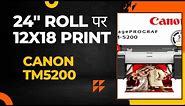 canon TM 5200 me 24" roll pr 12X18 print