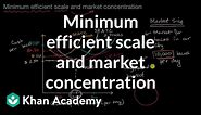 Minimum efficient scale and market concentration | APⓇ Microeconomics | Khan Academy