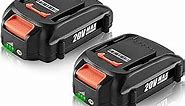 Powilling 2Pack Replacement Battery for Worx 20 Volt Battery Lithium 3.5Ah WA3520 WA3525 WG151s, WG155s, WG251s, WG255s, WG540s, WG545s, WG890, WG891