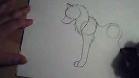how to draw a wolf nyu! =3