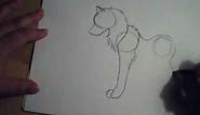 how to draw a wolf nyu! =3