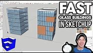 QUICK GLASS BUILDINGS in SketchUp with Curviloft and Lattice Maker
