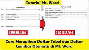 Cara Merapikan Daftar Tabel dan Daftar Gambar Otomatis di Ms. Word l Tutorial Microsoft Word