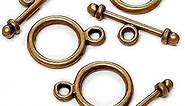 Copper Toggle Jewelry Clasps Necklace Toggle Clasp Silver Toggle Clasps for Jewelry Making Kit Jewelry Clasps Beads for Bracelets Making Necklace Clasps and Closures Multiple Necklace Clasp 130 Sets