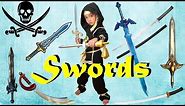 Toy SWORDS Collection | Ninja Sword | Lightsaber | Pirate Sword | Zelda Sword | LRH & Toys | Ryan