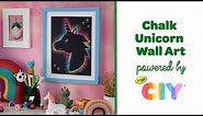 Chalk Unicorn Wall Art, DIY Unicorn Craft for Kids || Crayola CIY