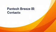 Pantech Breeze III: Contacts
