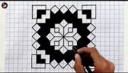 How to Draw Easy Pattern on Graph Paper Step by Step