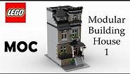 Lego MOC - Modular Building House 1 - Digital Speed Build