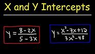 How To Find The X and Y Intercepts of a Rational Function | Algebra 2