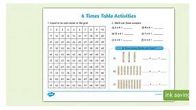 6 Times Tables Worksheet - Primary Resources