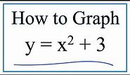 How to Graph y = x^2 + 3 (using a table of values)