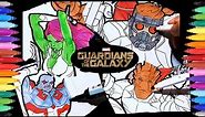 MARVEL Guardians of the Galaxy Coloring Pages | Guardians Drax Gamora Groot Rocket Raccoon Star Lord