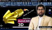 AutoCAD 3D Tutorial | How to Make Helical Bevel Gear in AutoCAD