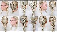 How To Braid Your Own Hair For Complete Beginners - 15 EASY Braids For Summer (FULL TALK THROUGH)