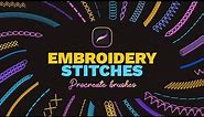 Embroidery Stitches Procreate Brushes [How to use]