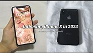 Unboxing iPhone X in 2023 + accessories / Aesthetic #unboxing #iphone #iphonex