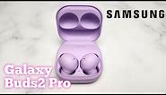 Samsung Galaxy Buds 2 Pro Unboxing & Setup Bora Purple